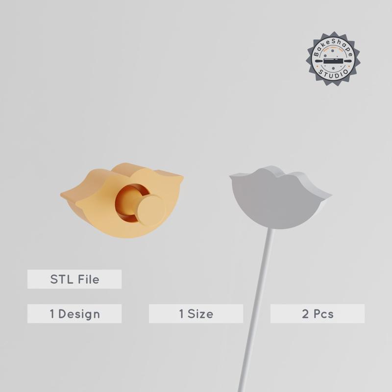 Lips Cake Pop Mold, Kiss Mark & Smiling Lips, 2-Piece Set, Mouth, Smile, Pout, Cheerful & Friendly Designs PRODUCT_1243