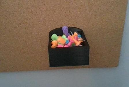 A pin box for cork boards