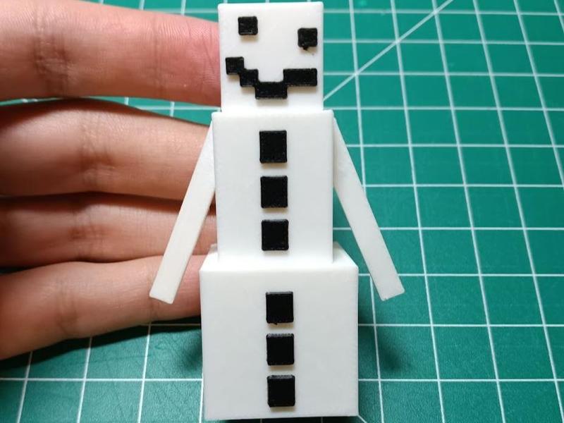 Articulated Minecraft Snowman