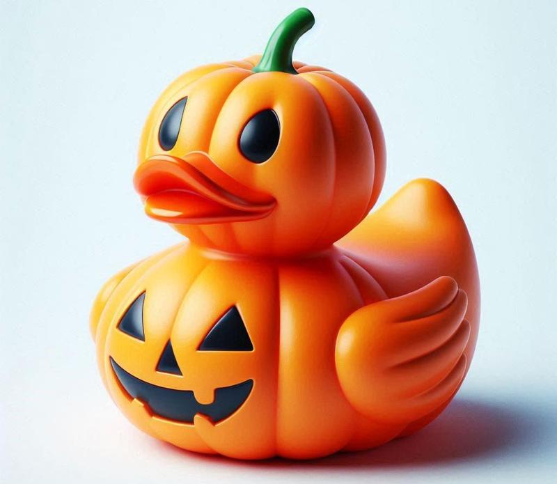 Pumpkin Rubberduck / Pumpkin duck / Halloween Duck