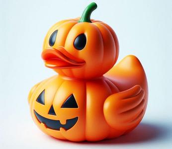 Pumpkin Rubberduck / Pumpkin duck / Halloween Duck