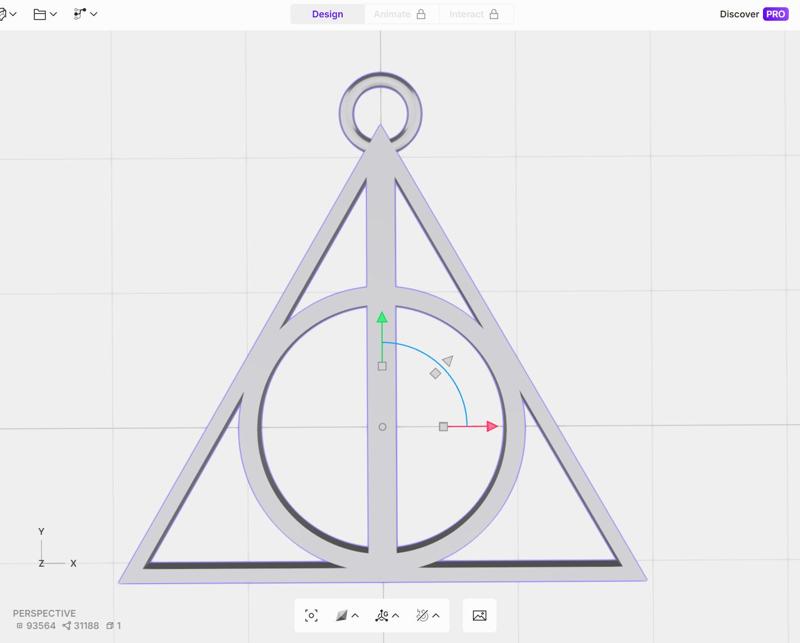 deathly hallows pendant