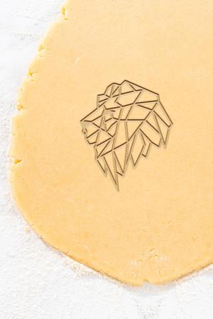 Geometric Lion Cookie Cutter, Biscuit Cutter