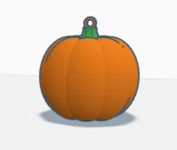 Pumpkin keychain