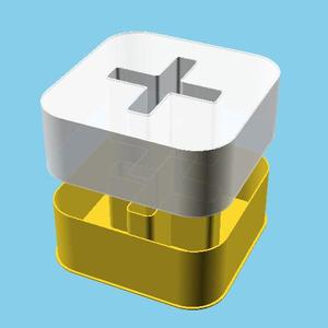 Red Cross logo (Square with a Cross), nestable box (v1)