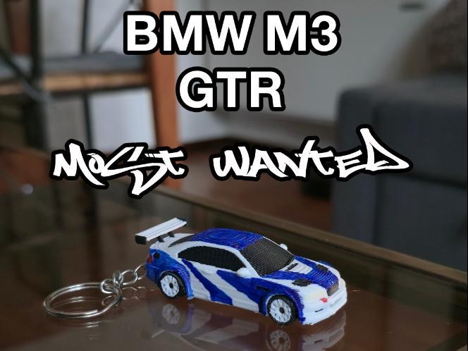 BMW M3 GTR Most Wanted Keychain (working wheels)