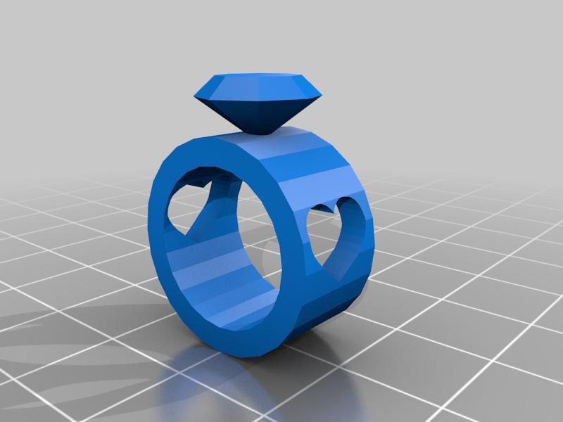 Ring with heart shape