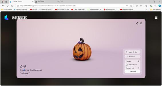 straszna dynia na hallowen