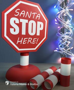 Santa Stop Here Sign [Modular]