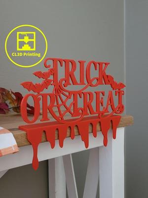 Trick or Treat Bloody Shelf Sign