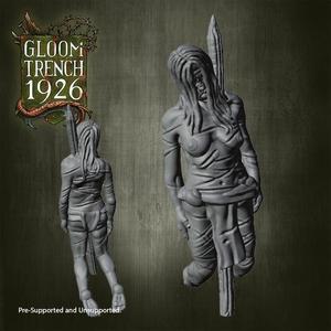 28mm Torture Victim Impaled Women - Gloom Trench 1926