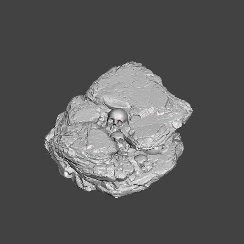 32 MM ROUND ROCK SKULL E