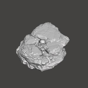 32 MM ROUND ROCK SKULL E