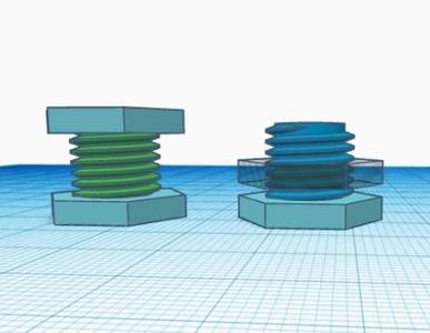 Caja a rosca 3D (forma hexagonal)