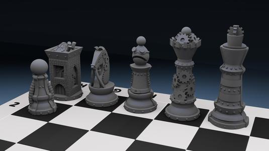Magnetic  Steampunk Chess
