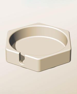 CH96-25-S Modular stacking slotted container for home decor