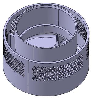 Calmed inflow for rainwater cisterne DN125 (DE: beruhigter Zulauf Zisterne)
