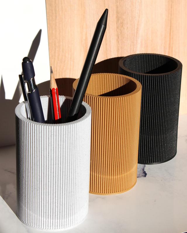 Minimalist Modern Pen Holder, Minimal Desk Organizer, Pencil Cup | Vase mode