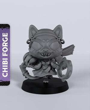 Female Catfolk Bard - With Free Dragon  - 5e DnD Inspired for RPG and Wargamers