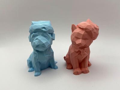 Cat & Dog Lowpoly Figures
