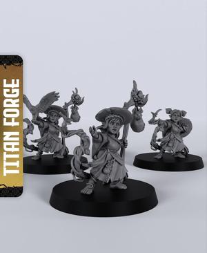 Halfling Female Druid - With Free Dragon  - 5e DnD Inspired for RPG and Wargamers