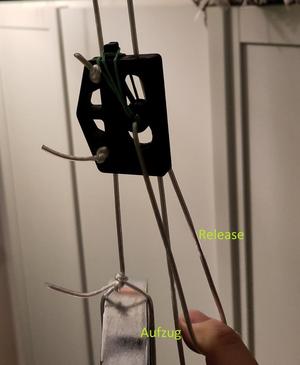 Seilspanner mit Releasemachanismus