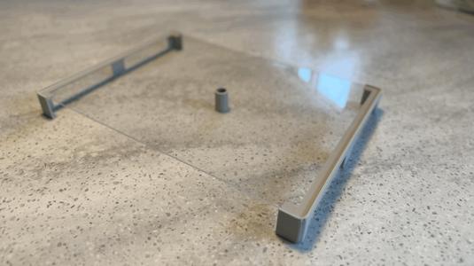 Chocolate bonbon shelf riser brackets