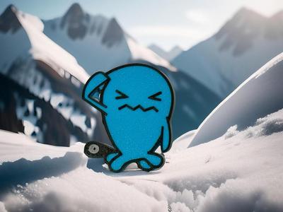 Cute Wobbuffet Chibi Pokemon Fridge Magnet