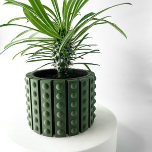 The Belio Planter Pot with Drainage: Tray & Stand Included | Modern and Unique Home Decor for Plants