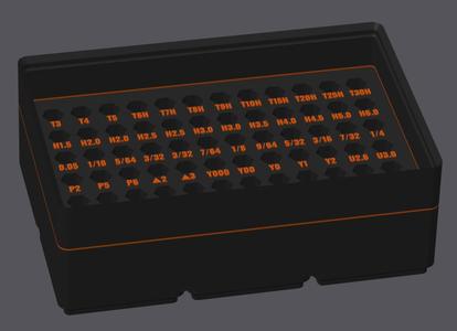 Gridfinity LTT screwdriver bit bin
