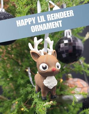 Happy Lil Reindeer - Christmas Ornament