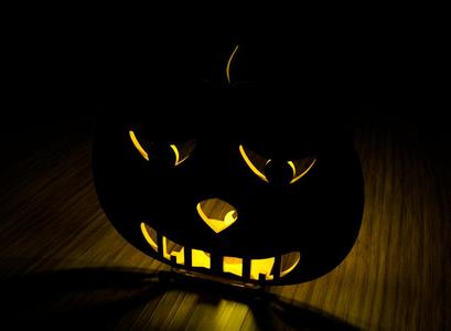 Halloween! Sinister Grin Pumpkin tealight stand
