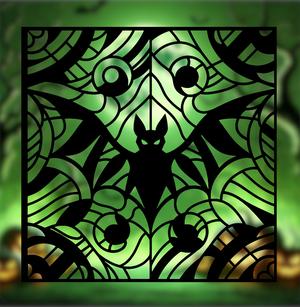 Spooky Halloween 2024 Series – Bat Stained Glass Style (2D Geometric Wall Art)