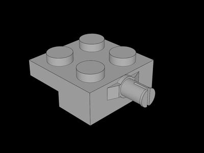 Lego Compatible (4488.dat) Plate  2 x  2 with 1 Wheel Pin