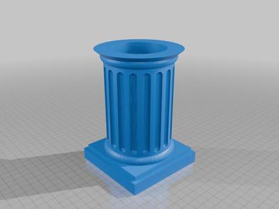 200% Pedestal with hole for cable