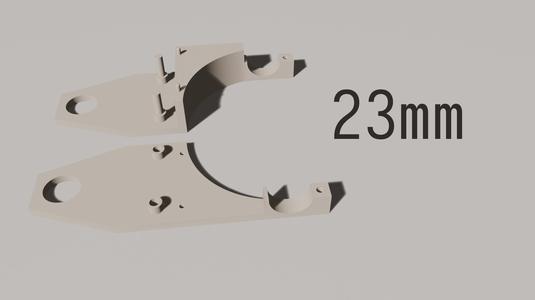 23mm carriage for fully 3d printed heat set press