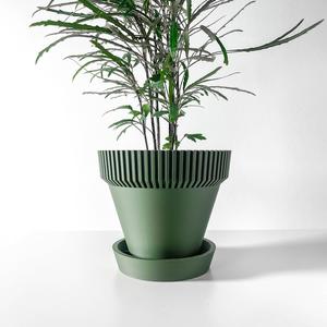 The Nari Planter Pot with Drainage Tray: Modern and Unique Home Decor for Plants and Succulents