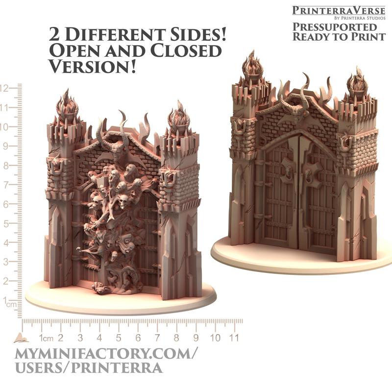 005 BELTHAZARK 2in1 Different Sided Hell Gate Open and Closed Version with Souls and Demons