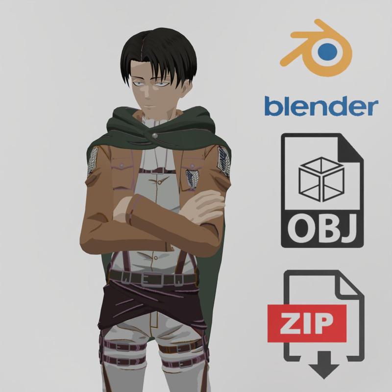 Levi Ackerman Lowpoly Rigged