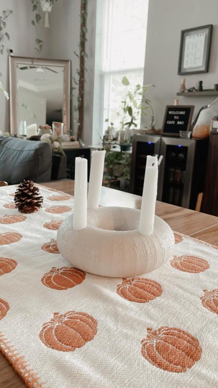 donut candle centerpiece