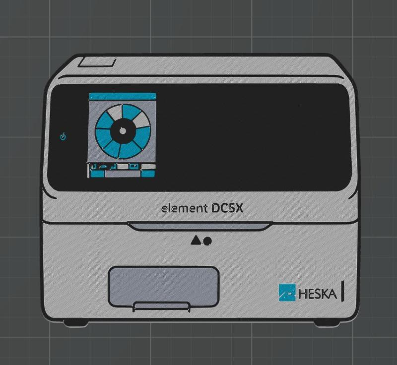 Heska DC5X Fridge Magnet