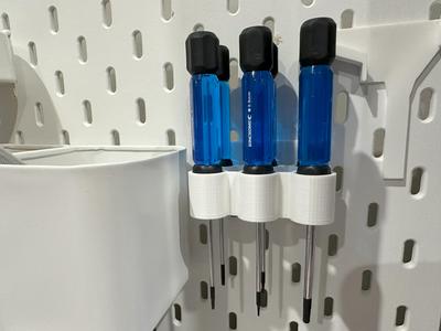 IKEA Skadis holder for the Kincrome 6 Piece Precision Hex Screwdriver/Hex/Torx Sets