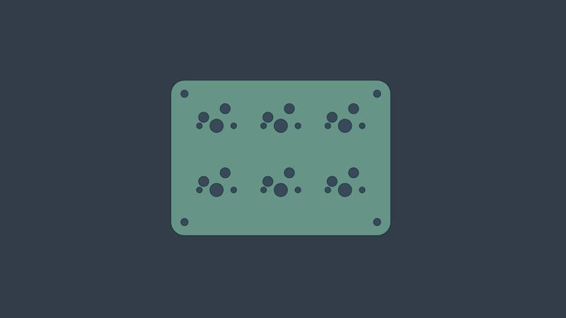 WannaBe - 6 Key Macropad Breakout Board (.STEP)