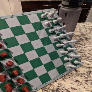 Magnetic OpenSCAD chess board with algebraic notation