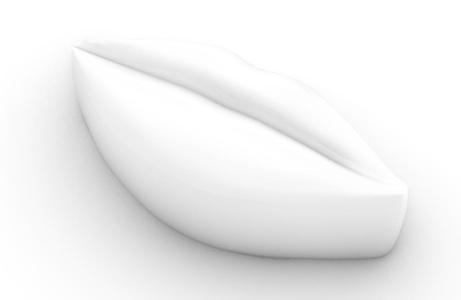 Decorative lady's mouth 3d
