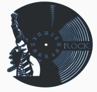 Queen vinyl wall clock