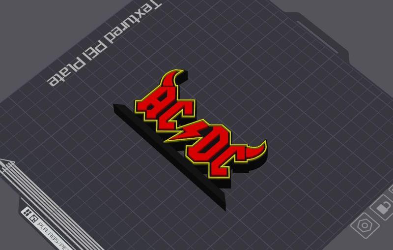 AC / DC Logo Table Stand