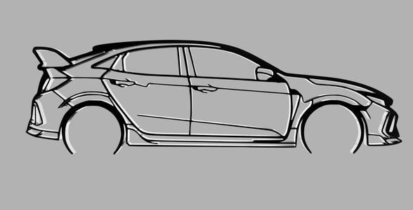 Civic Type R FK8 Silhouette
