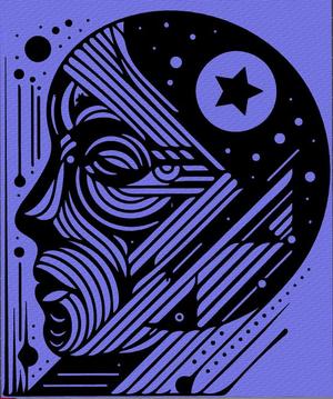 Wall Art Space Woman