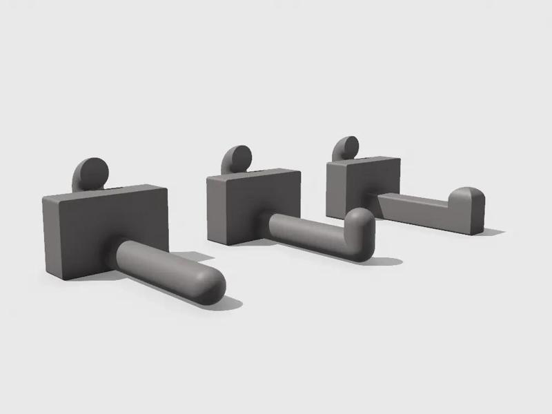 Hooks, pegboard hooks, round pegboard hooks, universal hooks regardless of hole spacing, suitable for 6mm round holes